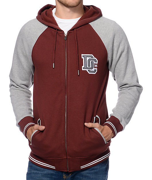 varsity zip hoodie