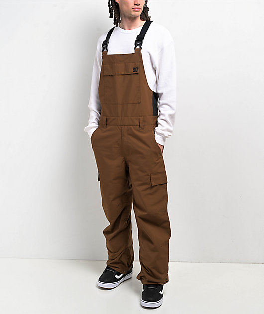 DC Docile Brown 10K Snowboard Bib Pants | Zumiez