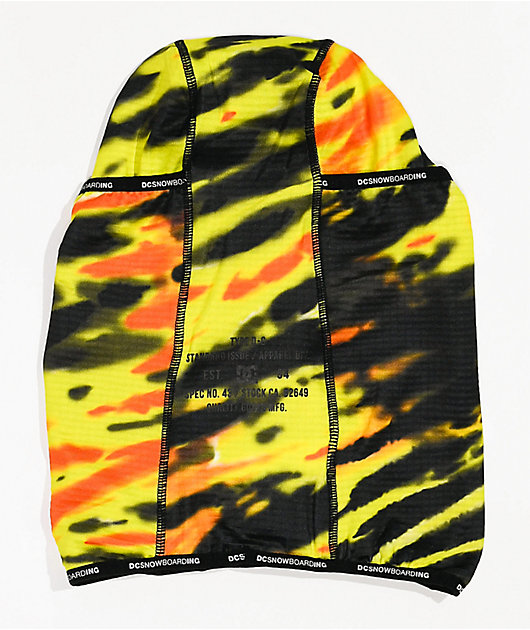DC Felony Black, Orange & Yellow Tie Dye Balaclava