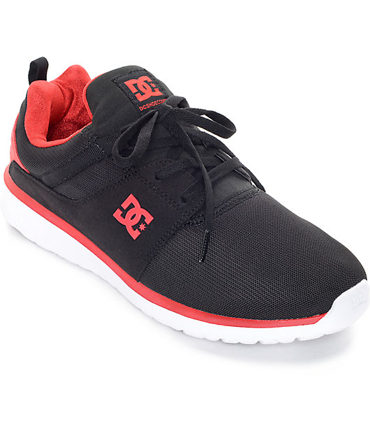 dc shoes black and red