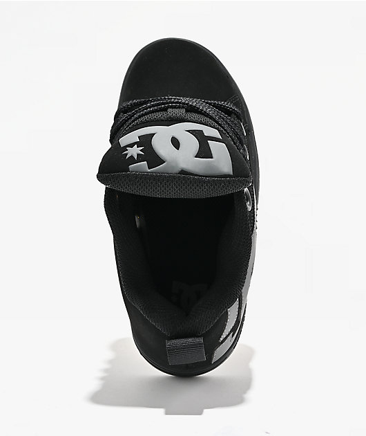 DC Kids Court Graffik Puff Black & Grey Skate Shoes