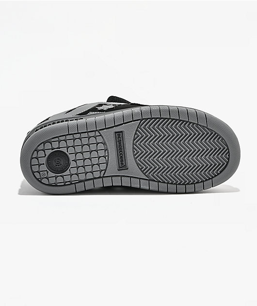DC Kids Court Graffik Puff Black & Grey Skate Shoes