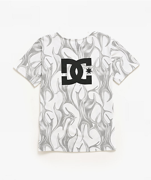 DC Kids Liquid Fuego White T-Shirt