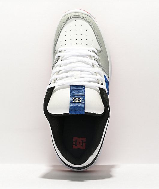 DC Kids Lynx Zero White & Blue Skate Shoes | Zumiez