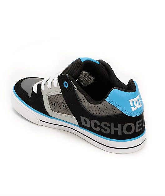 DC Kids Pure Grey, Black, & Blue Skate Shoes Zumiez DC Kids Pure Grey, Black, & Blue Skate Shoes Zumiez