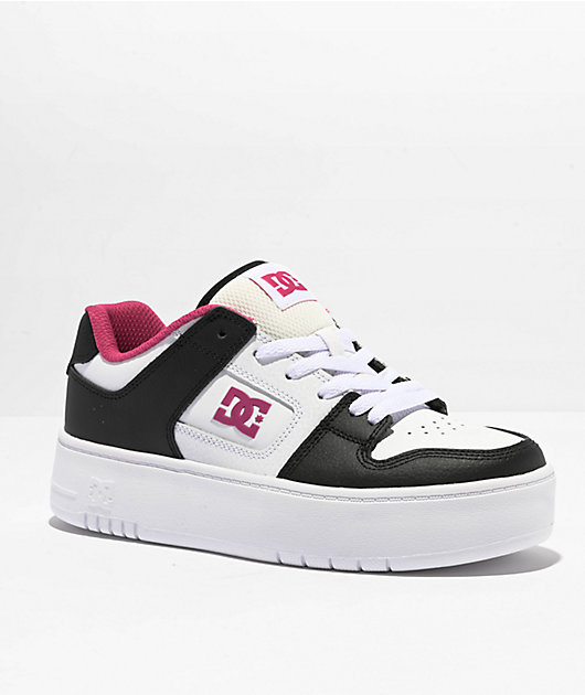 DC Manteca 4 Black White Pink Platform Shoes Zumiez