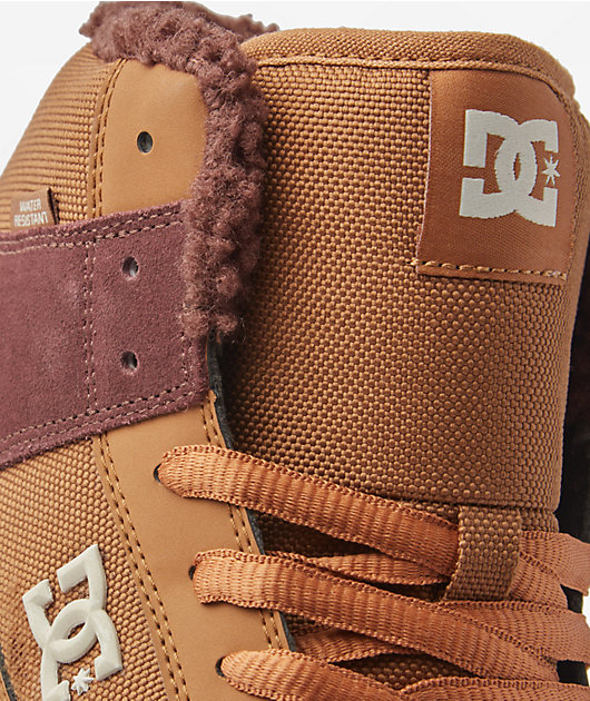 DC Manteca 4 Hi Brown & White Skate Shoes