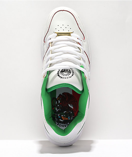 DC Manteca Alexis Ramirez White & Green Skate Shoes