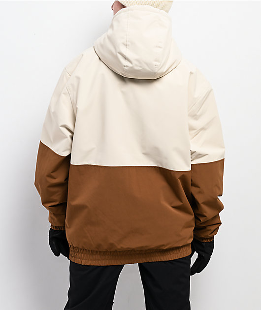 DC Nexus Anorak Brown & Black Insulated Reversible 5K Snowboard Jacket