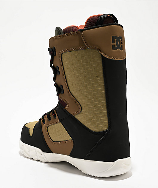 DC Phase Brown Green Snowboard Boots Zumiez