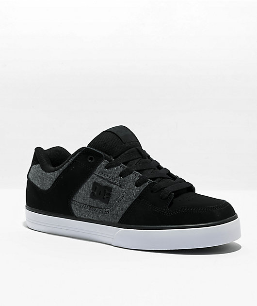 DC Pure Black & Grey Skate Shoes | Zumiez display picture 1