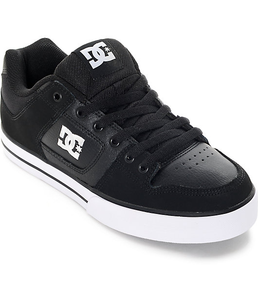 dc black and white shoes
