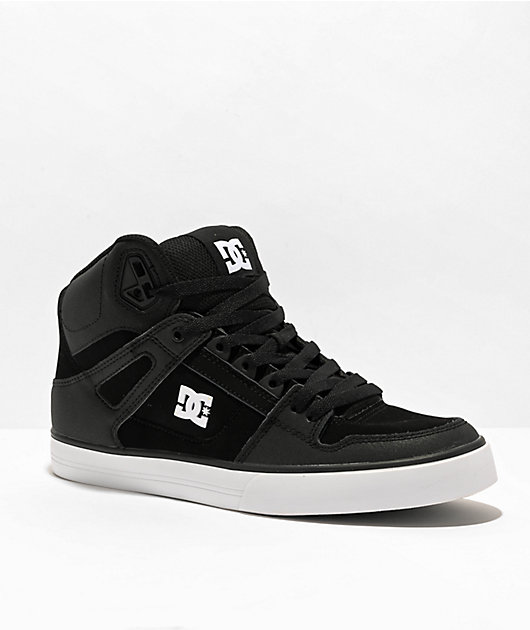 DC Shoes Pure High Top Kids Skate GS100093 | Black/Pink | Size 4 M