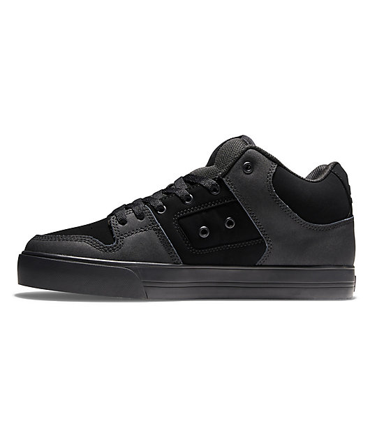 DC Pure Mid Black Skate Shoes