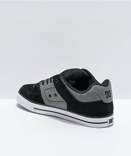DC Pure SE Black & Grey Skate Shoes
