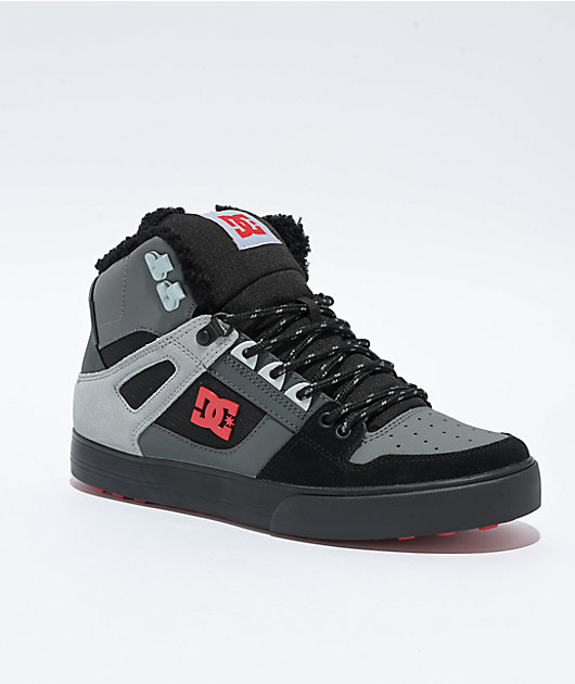 DC Pure Wc Wnt Black, Red, Grey High Top Shoes Zumiez