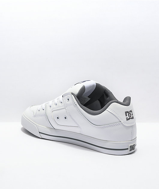 DC Pure White Battleship Skate Shoes