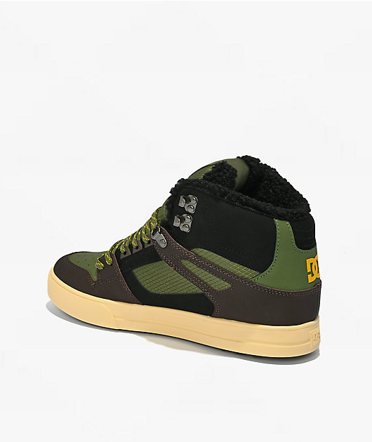 DC Pure Winterized Green & Brown High Top Boots