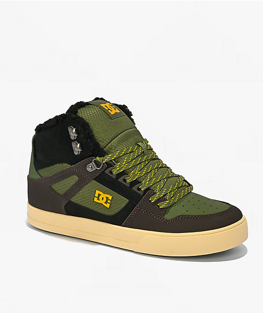 DC Pure Winterized Green & Brown High Top Boots