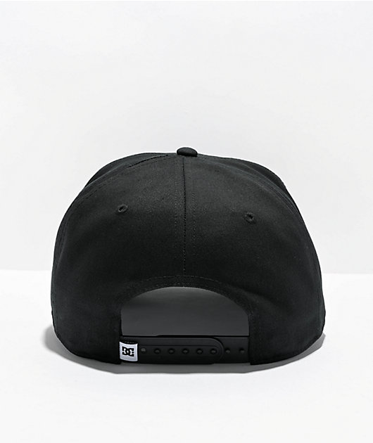 DC Reynotts Black 6 Panel Snapback Hat
