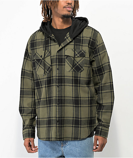 Green flannel with hood new arrivals