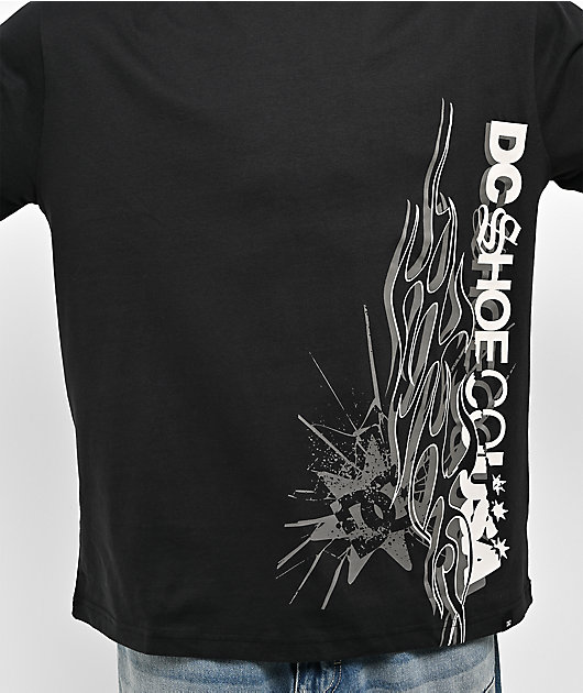 DC Side Flame Black T-Shirt