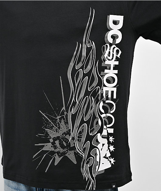 DC Side Flame Black T-Shirt
