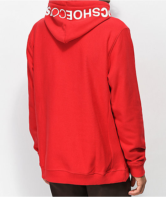 red dc hoodie