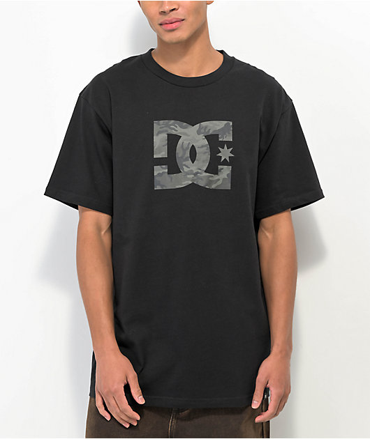 DC Star Zumiez T-Shirt | & Camo Logo Fill Black