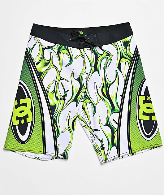 DC Sylem Green & White Board Shorts