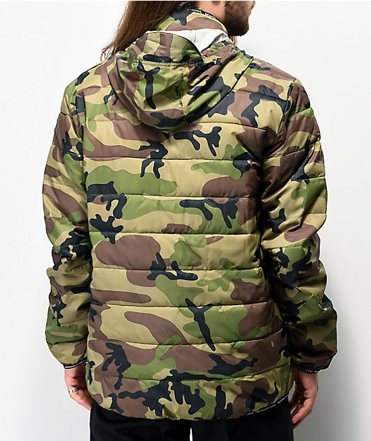 army fatigue bubble jacket