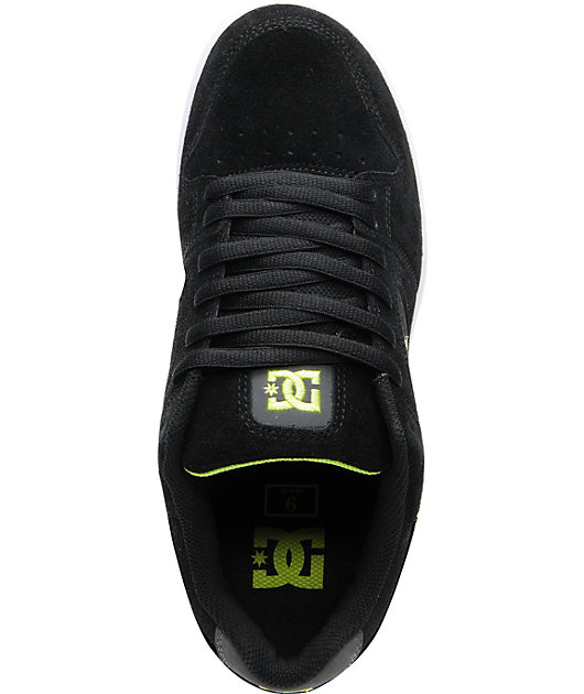 black and green dc shoes
