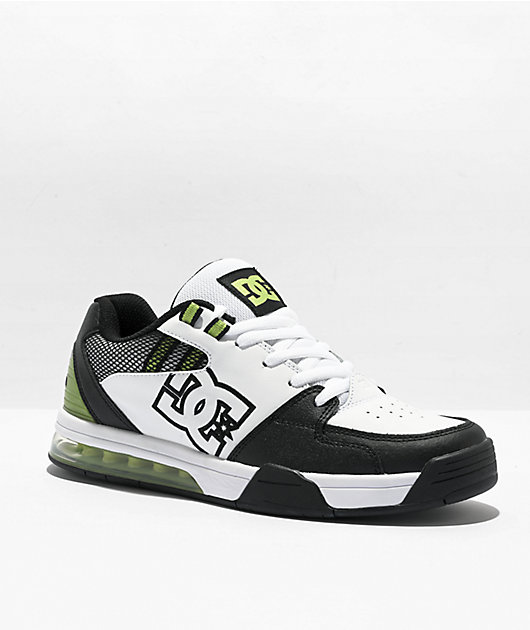 DC Versatile White & Lime Skate Shoes | Zumiez