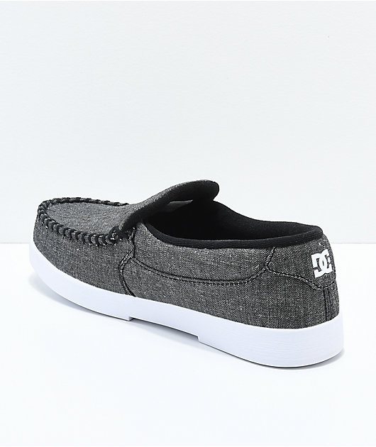 dc white slip on shoes