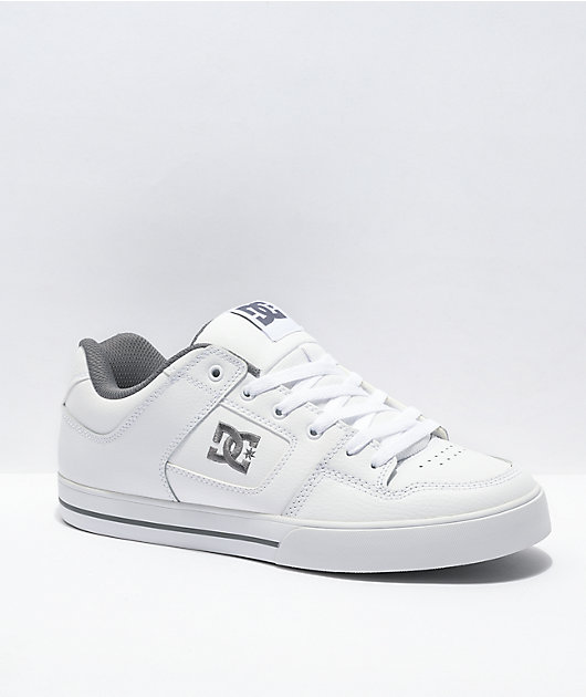 Hacia vestir Implacable DC Zapatos de skate color blanco puro y gris