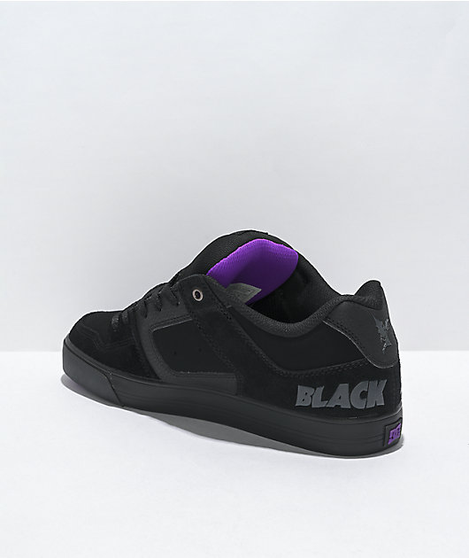 DC x Black Sabbath Battleship Pure Black & Battleship Grey Skate Shoes