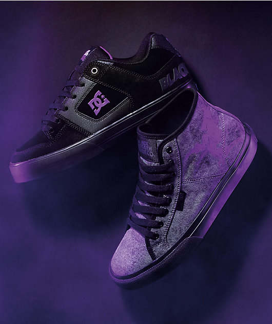 DC x Black Sabbath Manual Hi Black & Grey Wash Skate Shoes