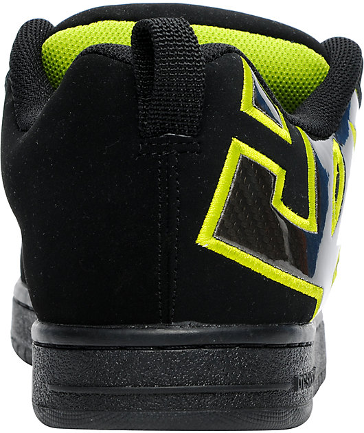 DC x Monster Court Graffik SX Black \u0026 Lime Skate Shoes | Zumiez