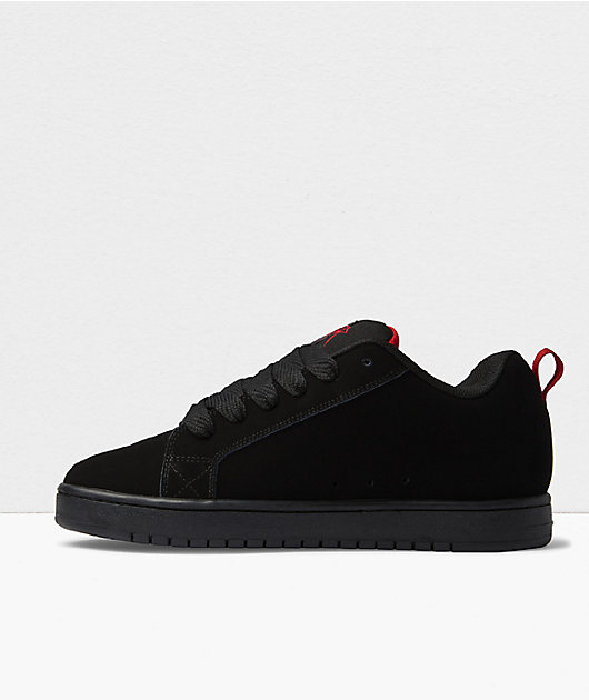 DC x Slayer Court Graffik Black & Red Skate Shoes | Zumiez