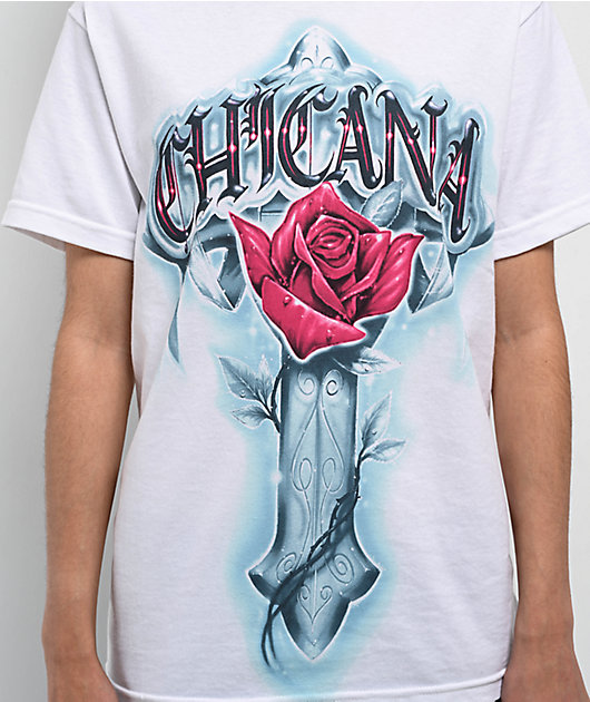DGA Aztlan Chicana Spirit White T-Shirt