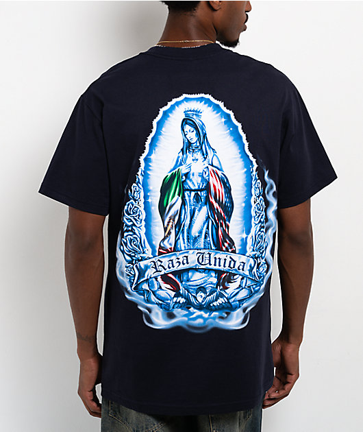 DGA Aztlan Raza De Virgen Navy T-Shirt