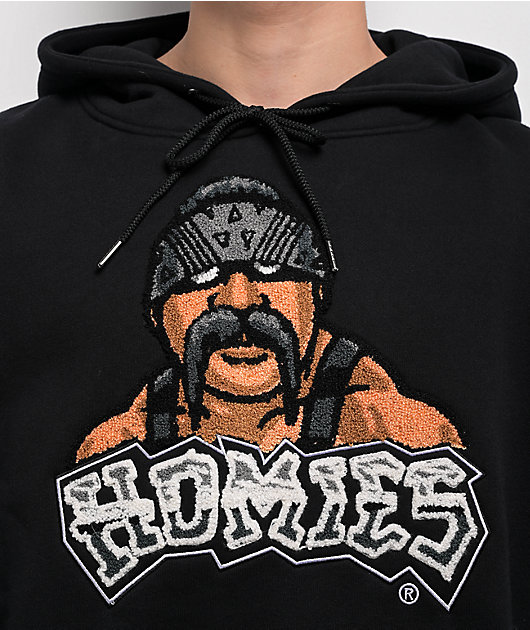 DGA Big Loco Chenille Black Hoodie | Zumiez