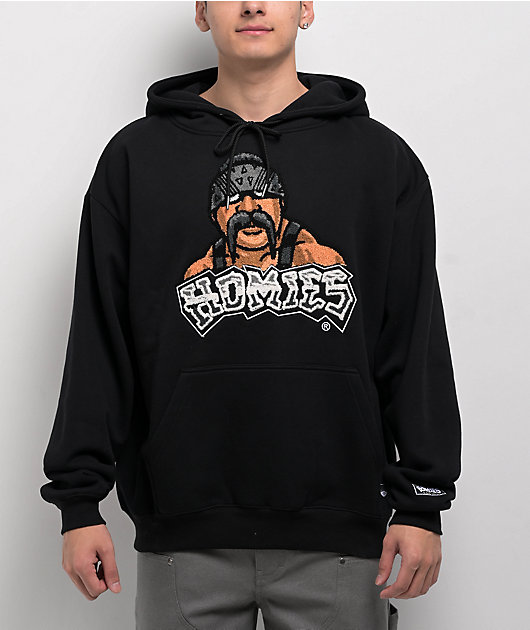 DGA Big Loco Chenille Black Hoodie | Zumiez