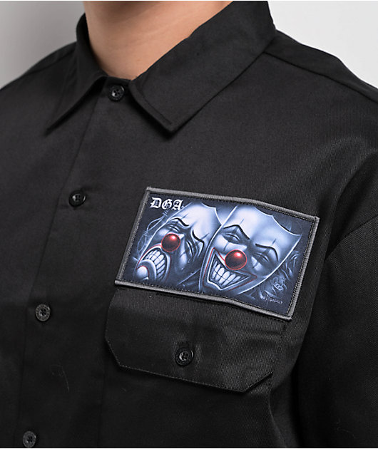 DGA Drama Faces Black Work Shirt