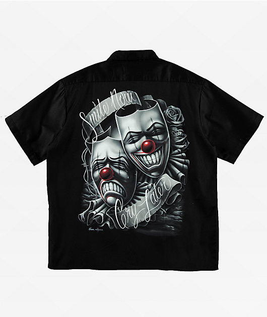 DGA Drama Faces Black Work Shirt