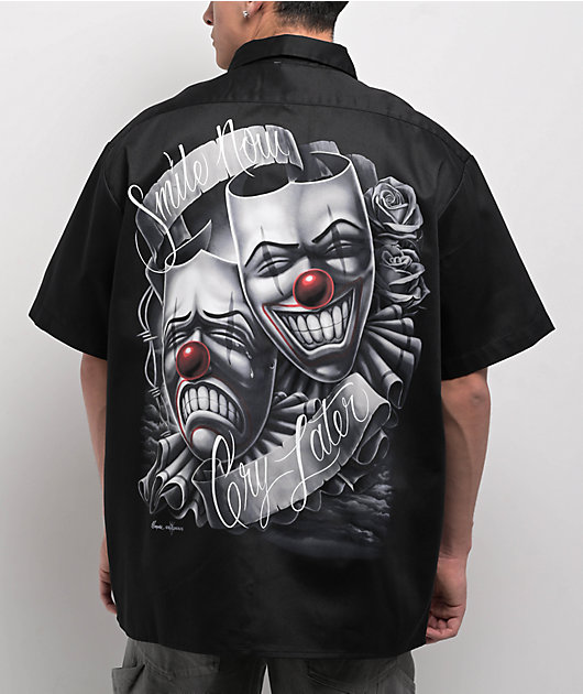 DGA Drama Faces Black Work Shirt | Zumiez
