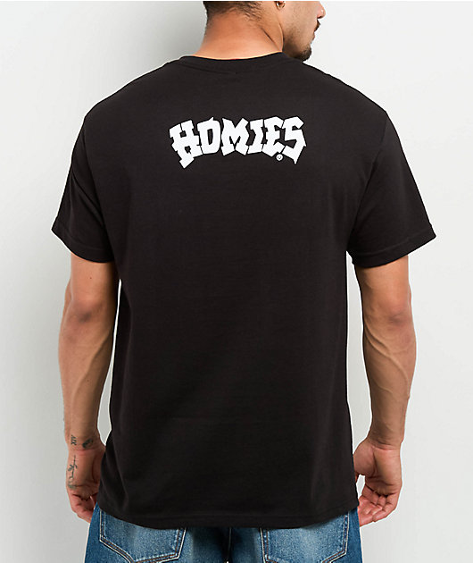 DGA Homies Big Face 8ball Black T-Shirt