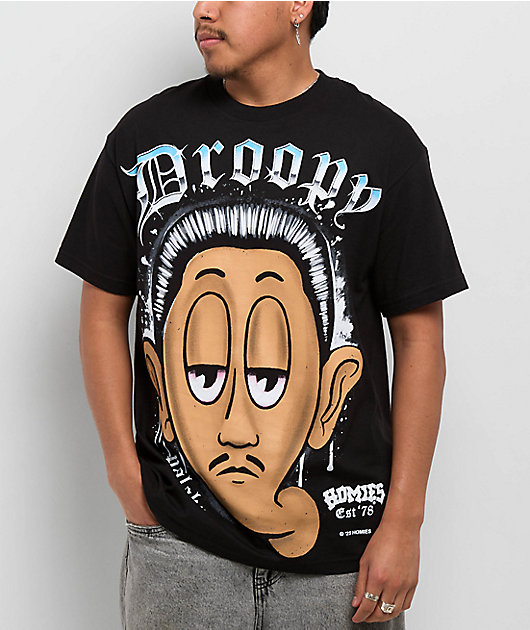 DGA Homies Big Face Droopy Black T-Shirt | Zumiez