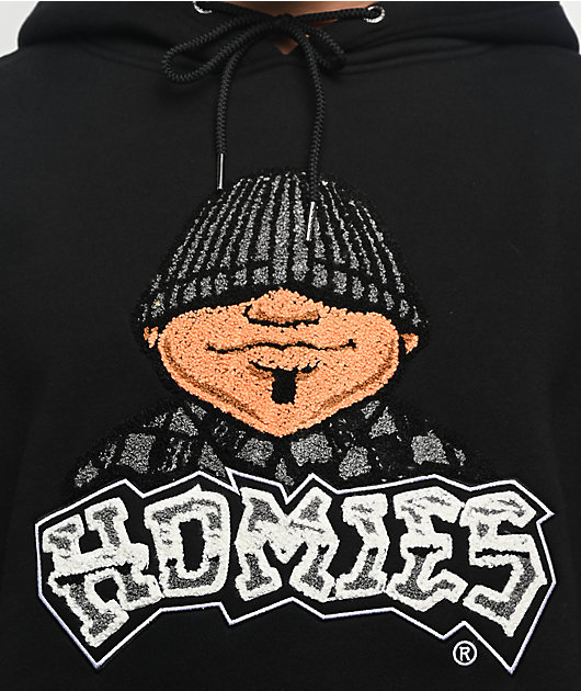 DGA Homies Chenille 8Ball Black Hoodie