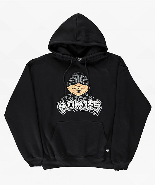 DGA Homies Chenille 8Ball Black Hoodie
